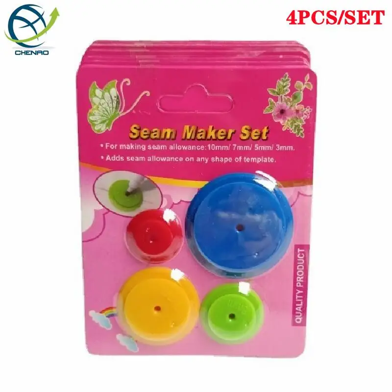 4Pcs/Set DIY Patchwork Scan Wheel Tailor, Scanning Line Ring, Round Seam Parts, Sewing Scribing, Tracing, Quilting Craft Tools