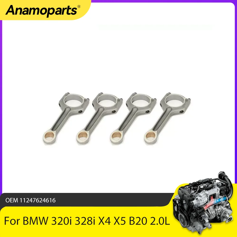 Engine Parts 4Pcs Con Rods Connecting Rod Fit 2.0 3.0T L For BMW 320i 328i 420i 520i 528i X4 X5 N20 B20  2.0L T 3.0L T 2012-2017