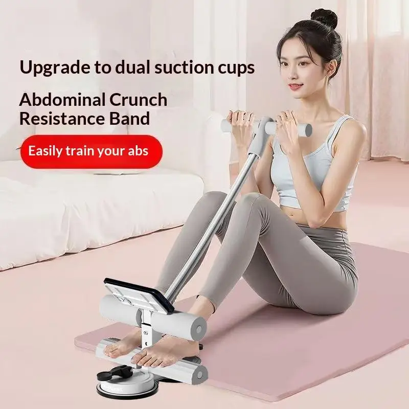 

Dual Suction Cup Sit Up Assist Equipment, Stable Abdominal Workout Trainer With Pull Rope For Home Gym, Core Strength Helper