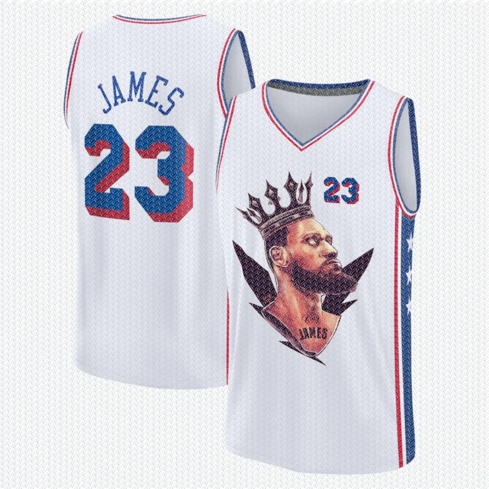 Welcome The Arrival of The Basketball King, The Legendary Figure, The 23rd Player's Vest Jersey, James, July 24th James Day