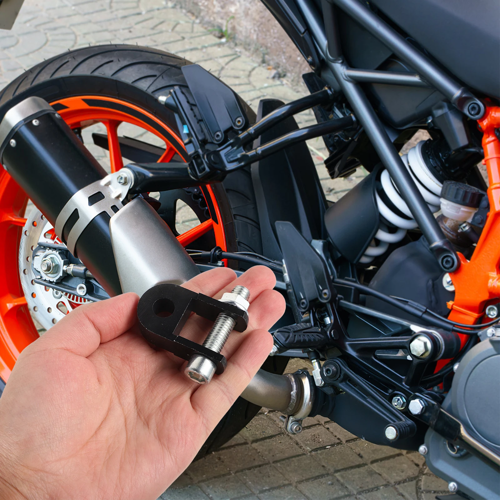 

1 Pair Motorcycle Rear Shock Extender Aluminum Alloy Long-Lasting Simple Installation Universal Fit Motorcycles Riser Rear Shock
