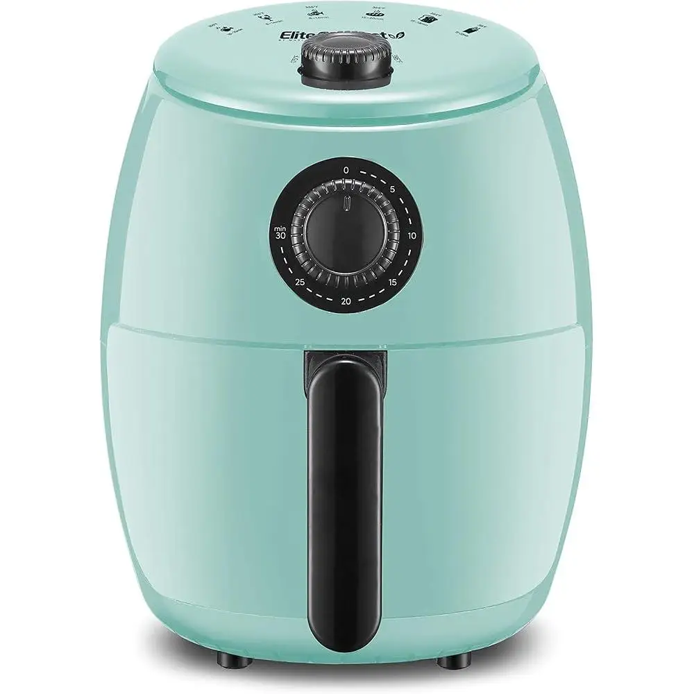 Freidora eléctrica compacta de aire caliente, cocina saludable sin aceite, temporizador ajustable, temperatura, cocina antiadherente, ahorro de espacio, uso Personal