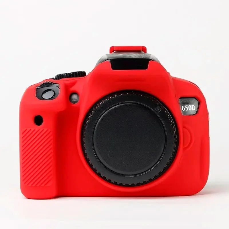 Silikonowe etui ochronne na obudowę aparatu, pokrowiec ochronny, torba na aparat DSLR do modeli Canon EOS 600D, 650D, 700D, Kiss X5i, X6i, X7i, Rebel T3i, T4i, T5i. — zdjęcie produktu 3