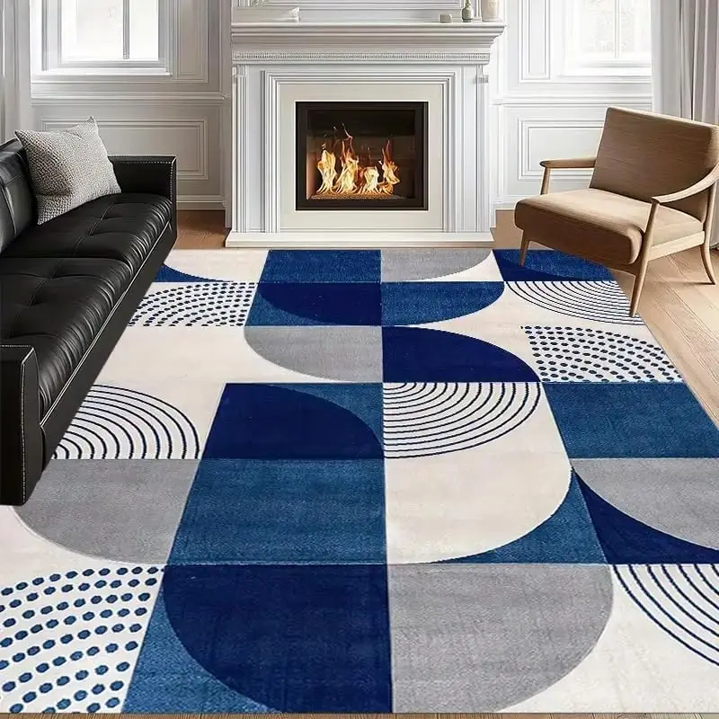 Short Velvet Area Mat Modern Style Easy Care Home Decor Sofa Coffee Table Bedside Dining Room Kitchen Playroom Entrance