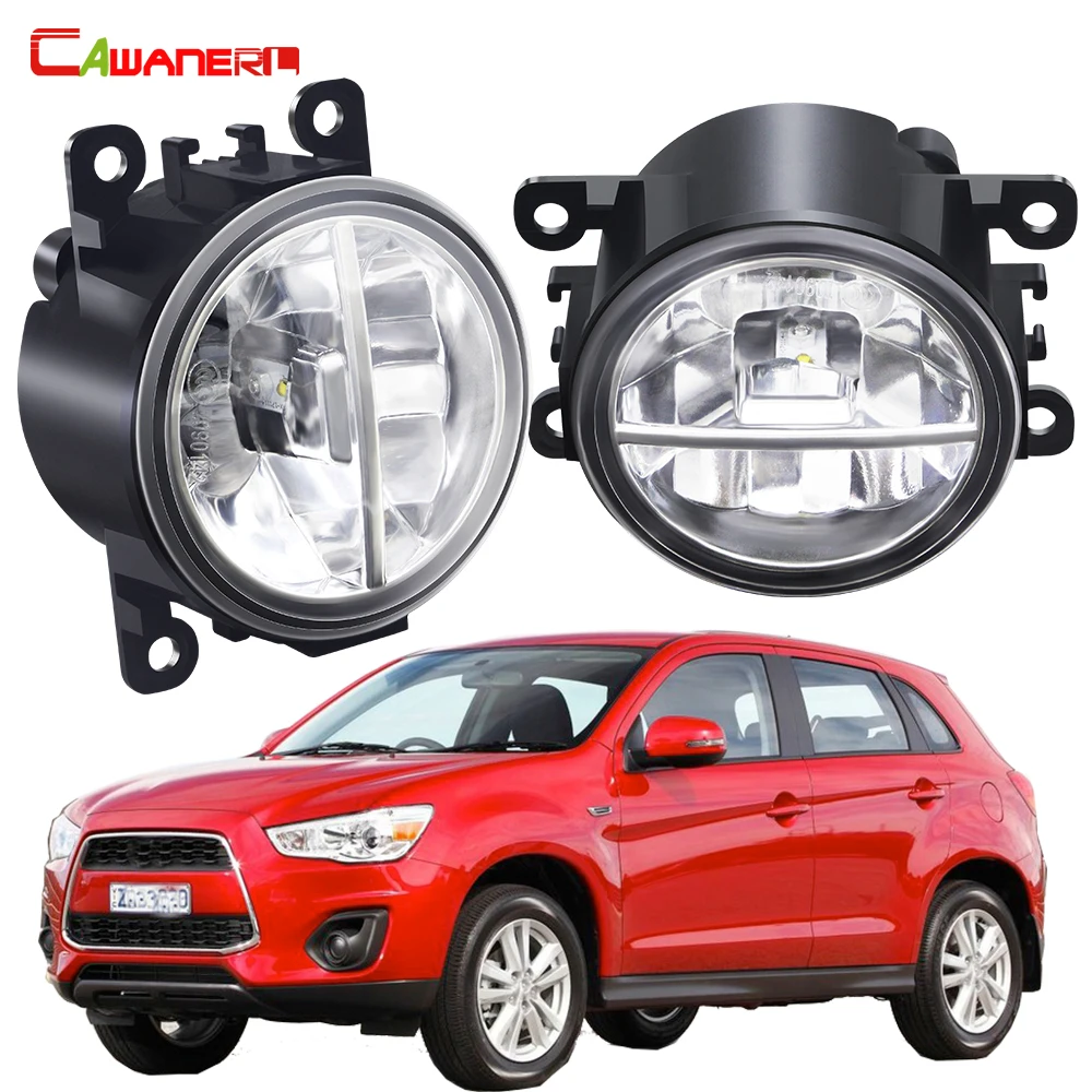 2 Pieces Fog Light For Mitsubishi ASX 2013-2015 30W 6000LM Car Front Bumper LED Fog Daytime Running Lamp DRL Assembly H11 12V