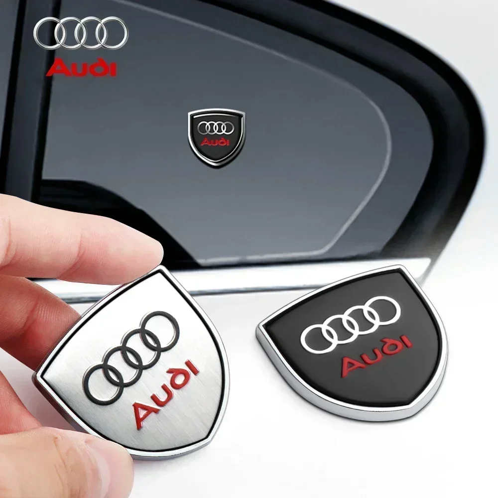 1Pcs Car 3D Metal Shield Logo Car Body Trunk Fender Stickers For Audi S Q5 A4 B9 B7 A1 A5 Q3 Q7 A6 C6 C7 A4L A3 Sline RS Q5L A6L