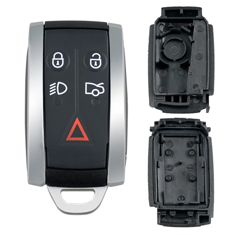 

5 Buttons Black Car Remote Smart Keyless Fob Case Shell Fit for Jaguar XF / XK / XKR / X Type / S Type 2007 2008 2009 2010 2012