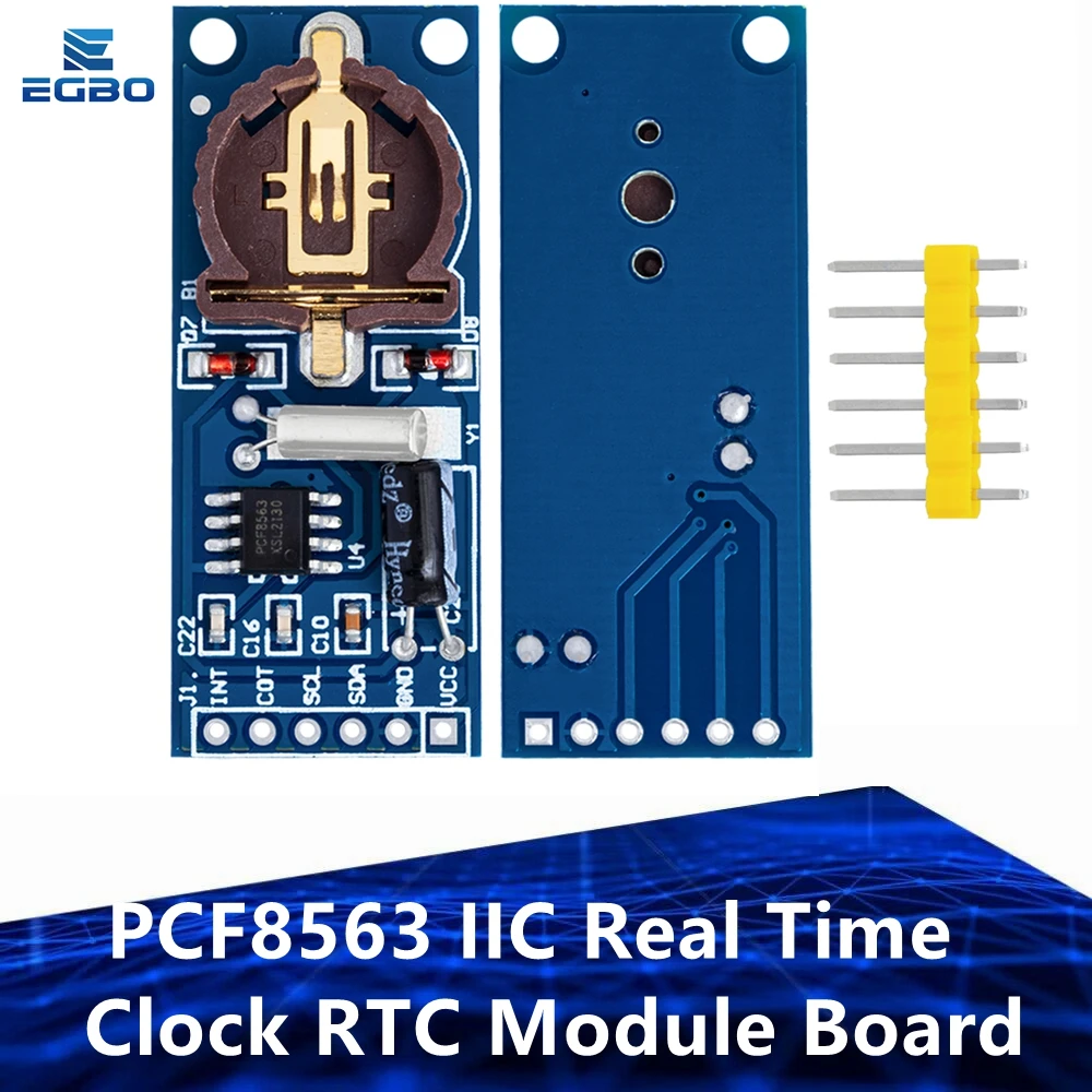 1~10PCS EGBO New PCF8563 PCF8563T 8563 IIC Real Time Clock RTC Module Board Good than DS3231 AT24C32 3.3V