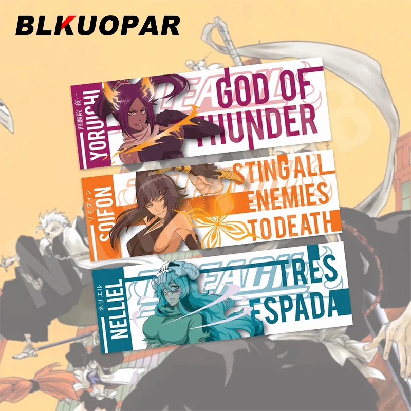 

BLKUOPAR 13cm Anime Slap Soifon Shihouin Yoruichi Neliel Tu Oderschvank Car Stickers Personality Waterproof Decals Lables