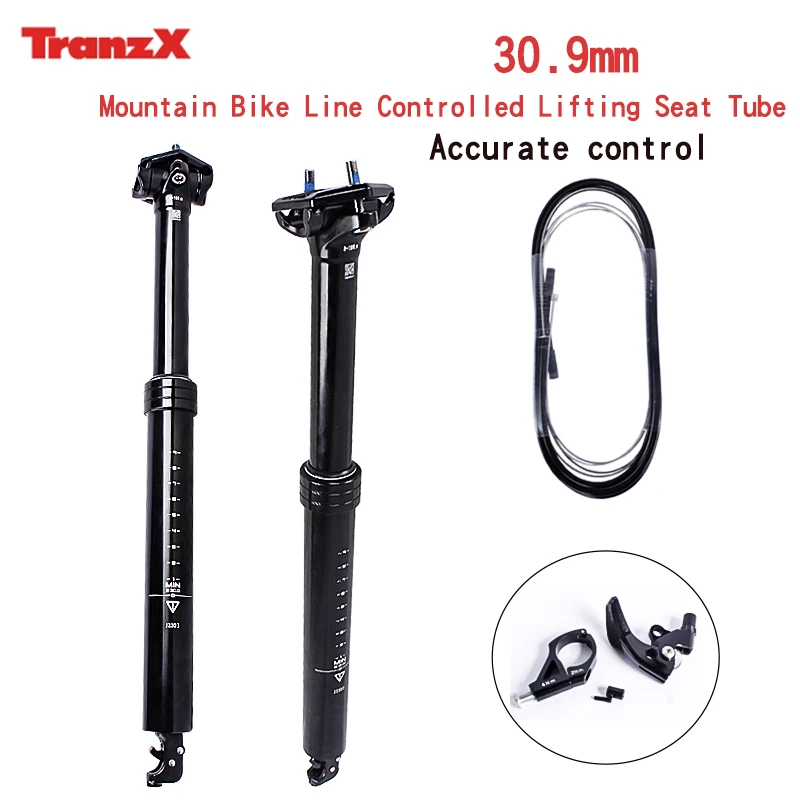 Tranz-x Dropper Seatpost Internal Cable Routing 30.9mm Hydraulic Lifting Mountain Biycle Seat Post Tube Part ﻿