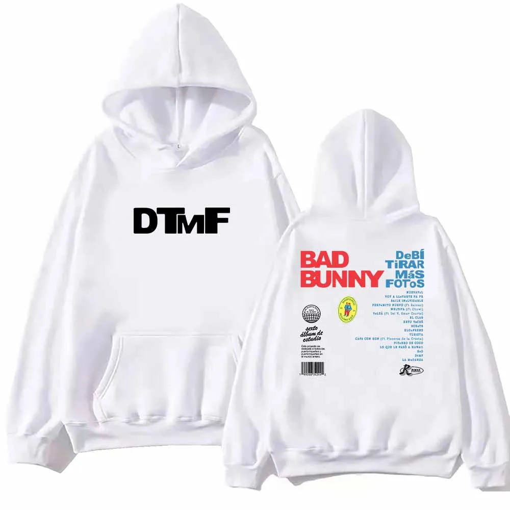 Bad Bunny Debi Tirar Mas Fotos Hoodie Harajuku Pullover Tops Sweatshirt Fans Gift