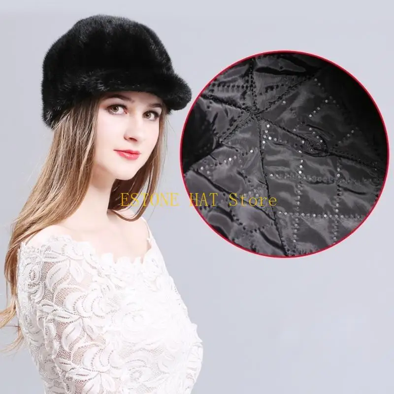 49mf-stylish-bucket-hat-furry-mink-furs-warm-and-popular-winter-hat-for-men-and-women-unisex-outdoor-activity-thick-headwear