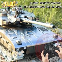 Big Rc Tank Toys for Boys Remote Control Car Alloy Radio-Controlled Crawler Sound Light Electric Military Tanks Children Gift