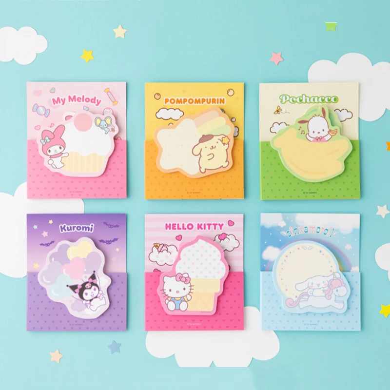 60 Pages Cute Cartoon Memo Pad Scrapbooking Journal Collage DIY Sticky Notes Student Leave Message Notepad Kawaii Stationery