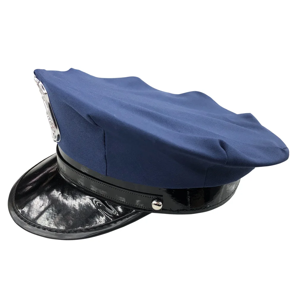 Military Hat Army Peaked Adult uniform blue octagonal cap nightclub role-playing police woman 8M163
