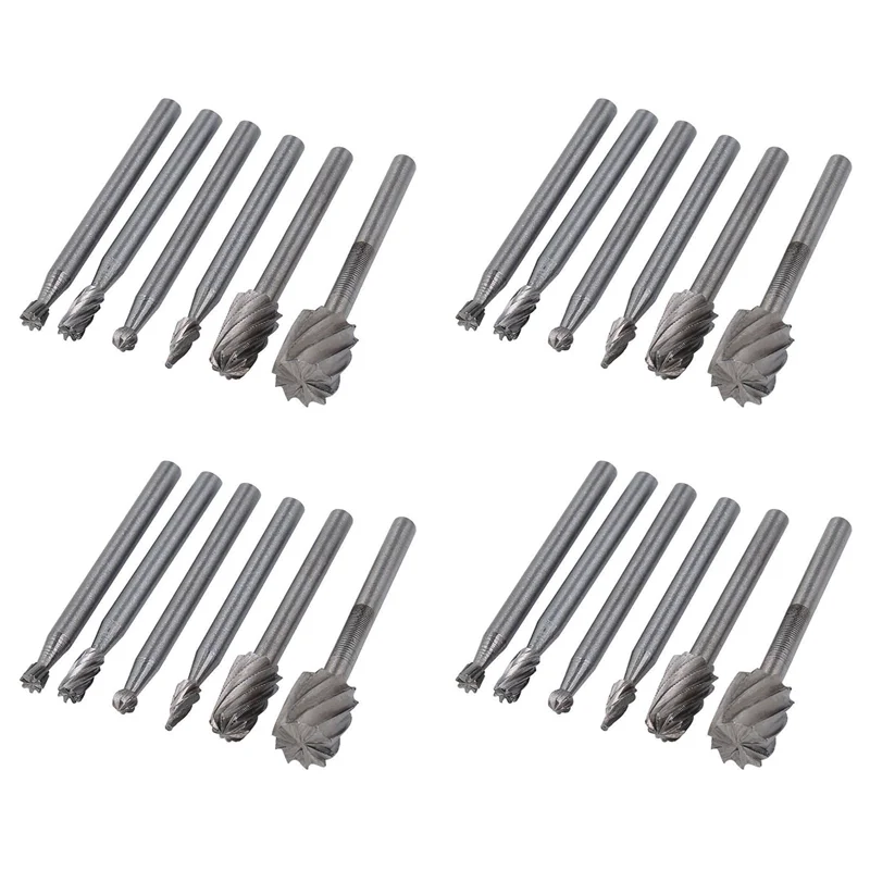 

ABAE-24PCS HSS Rotary Multi Tool Burr Routing Router Bit Mill Cutter Attachment For Dremel