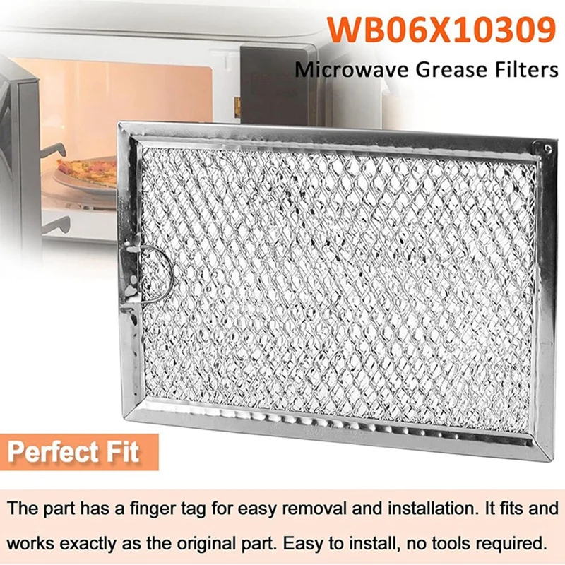 Substituição Micro-ondas Vent Filter para GE WB06X10309 WB06X10359, Icquin graxa filtro, 4pcs