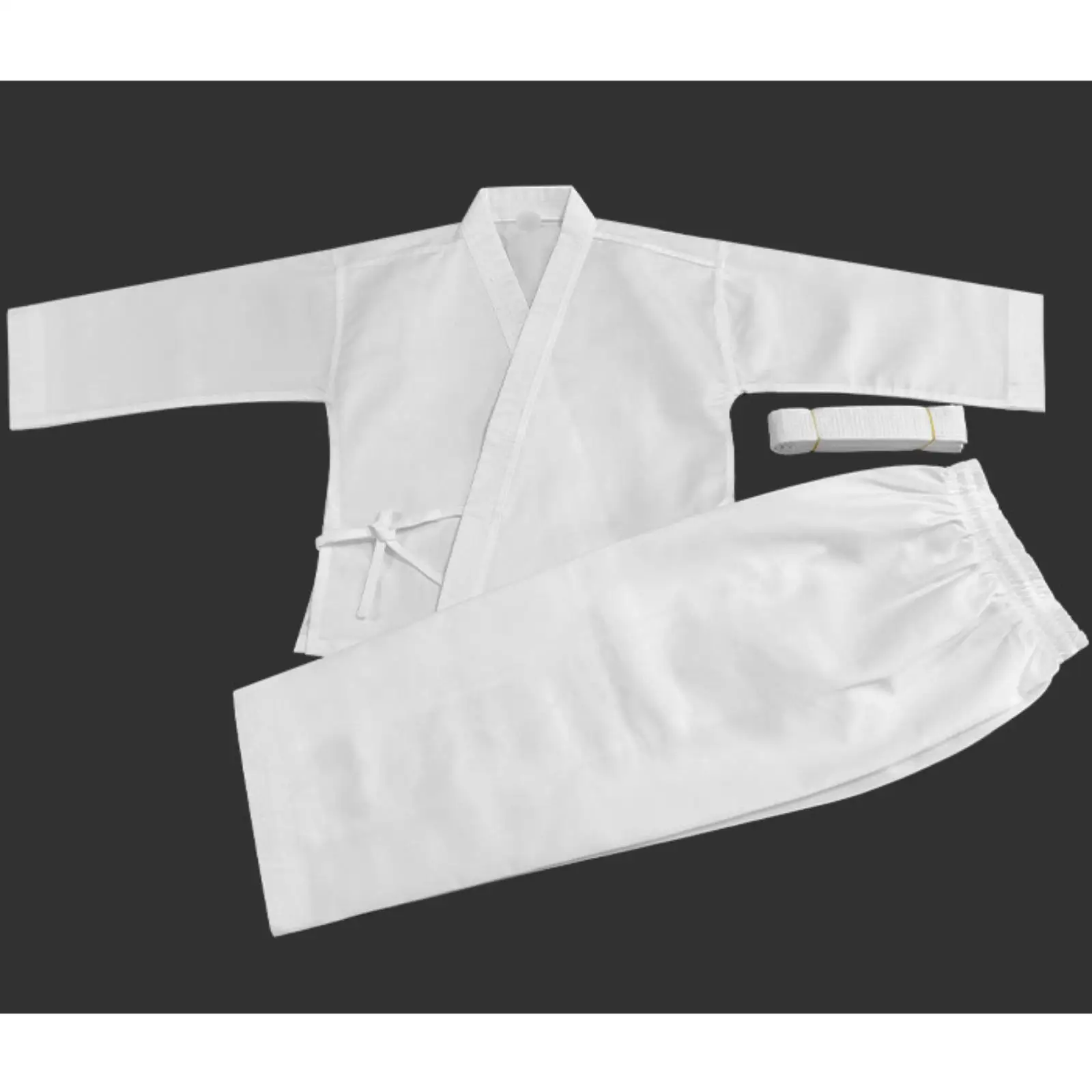 Karate Suit with Belt for Martial Arts Training Lightweight Long Sleeves Uniform for Karate Competition Sparring Wrestling