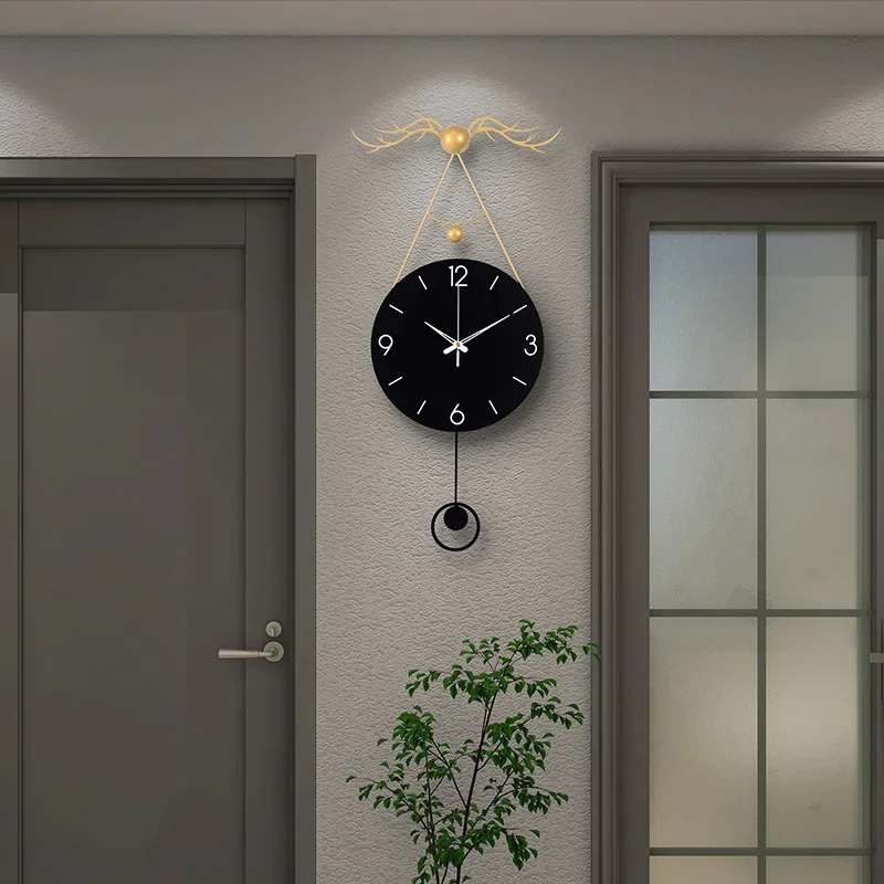 Silent Modern Wall Clock Non Ticking Quartz Battery Operated Large Black Minimalist Easy Read Living Room Bedroom Office Decor