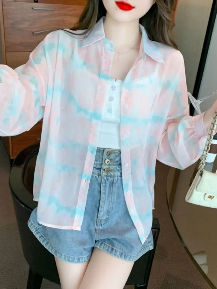 긴 소매 셔츠 여성 코튼 오버 사이즈 버튼 다운 탑 슬림 피트 고딕 Emo 미적 하라주쿠 펑크 록 streetwear 봄