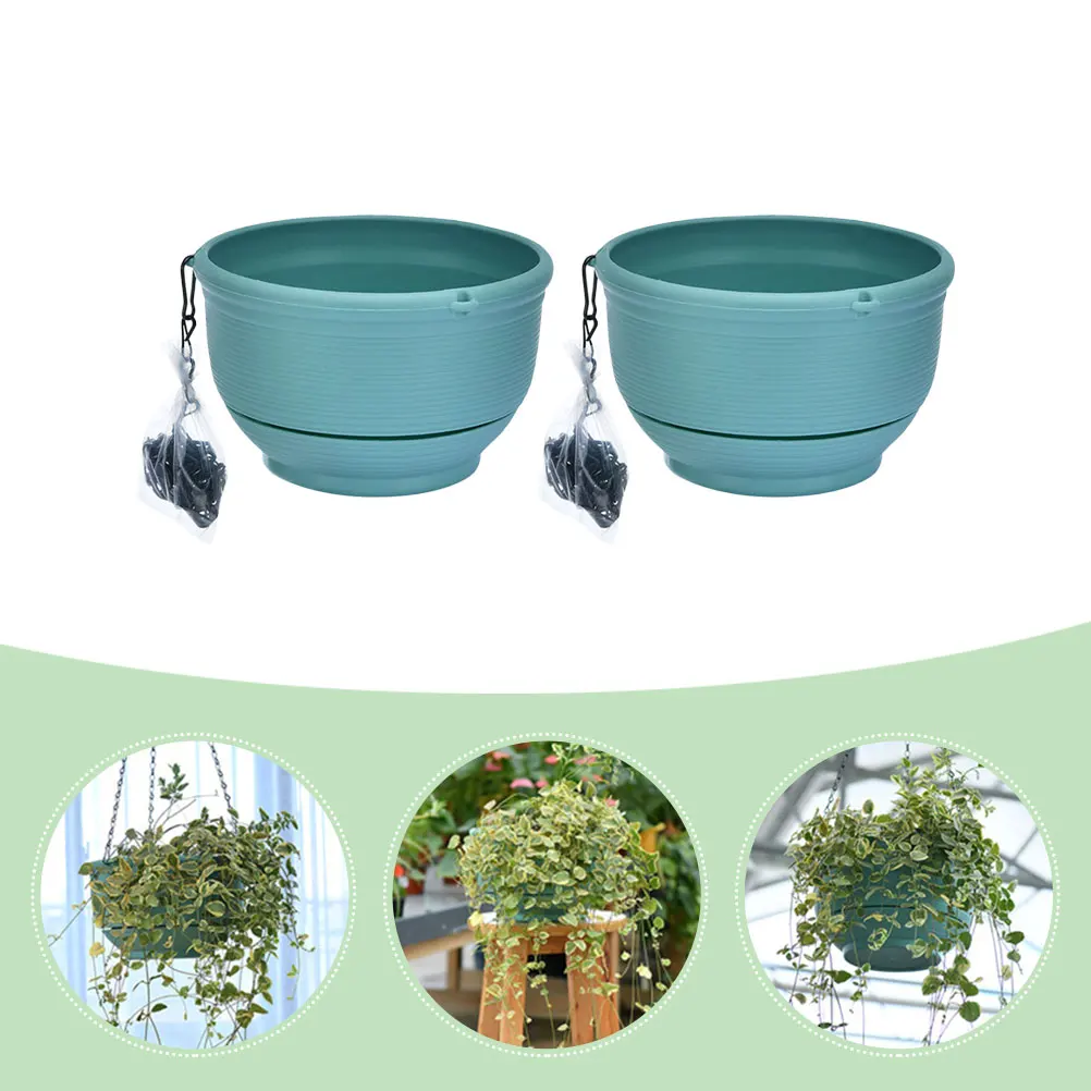 

2Pcs Hanging Flower Pot Small Containers for Indoor Plants Suspended Garden Planter Chlorophytum Durable Plant Container