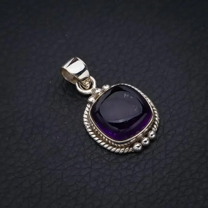 

Hesy® Natural Amethyst Handmade 925 Sterling Silver Pendant 1.25" F5349