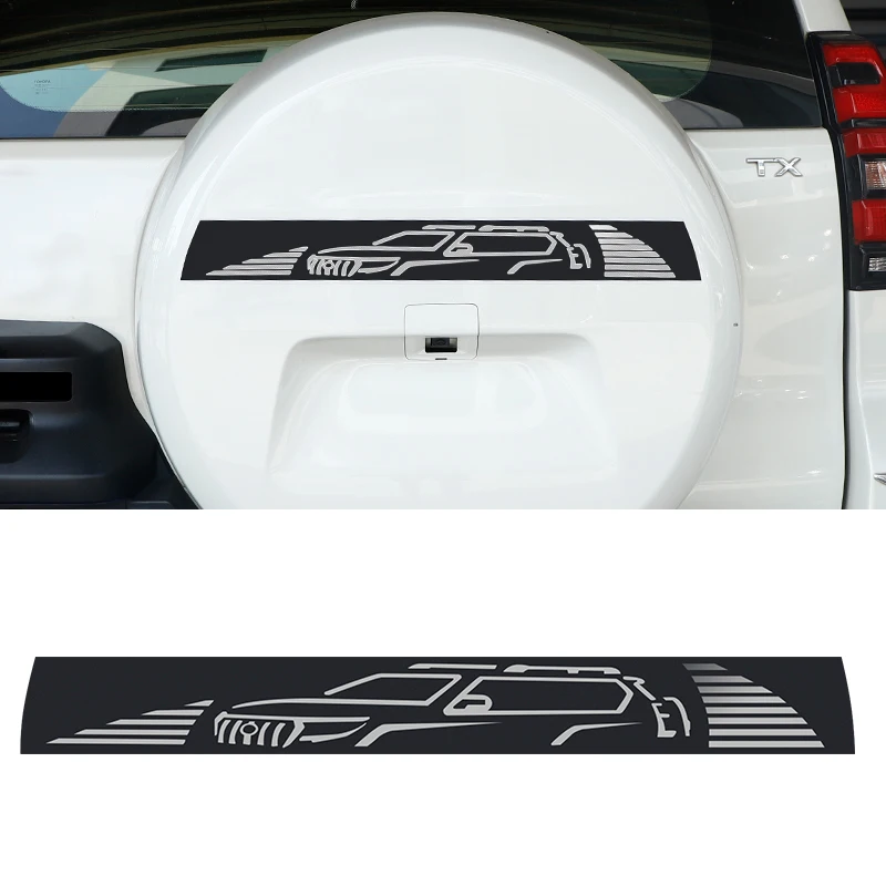 For Toyota Land Cruiser Prado 150 2010-2023 2022 Spare Tire Reflective Sticker LC150 FJ150 Exterior Modification Accessories