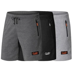 Pantalones cortos informales de algodón para hombre, Shorts holgados de alta calidad con estampado de moda, bolsillos laterales, con cremallera, para correr al aire libre, novedad de verano