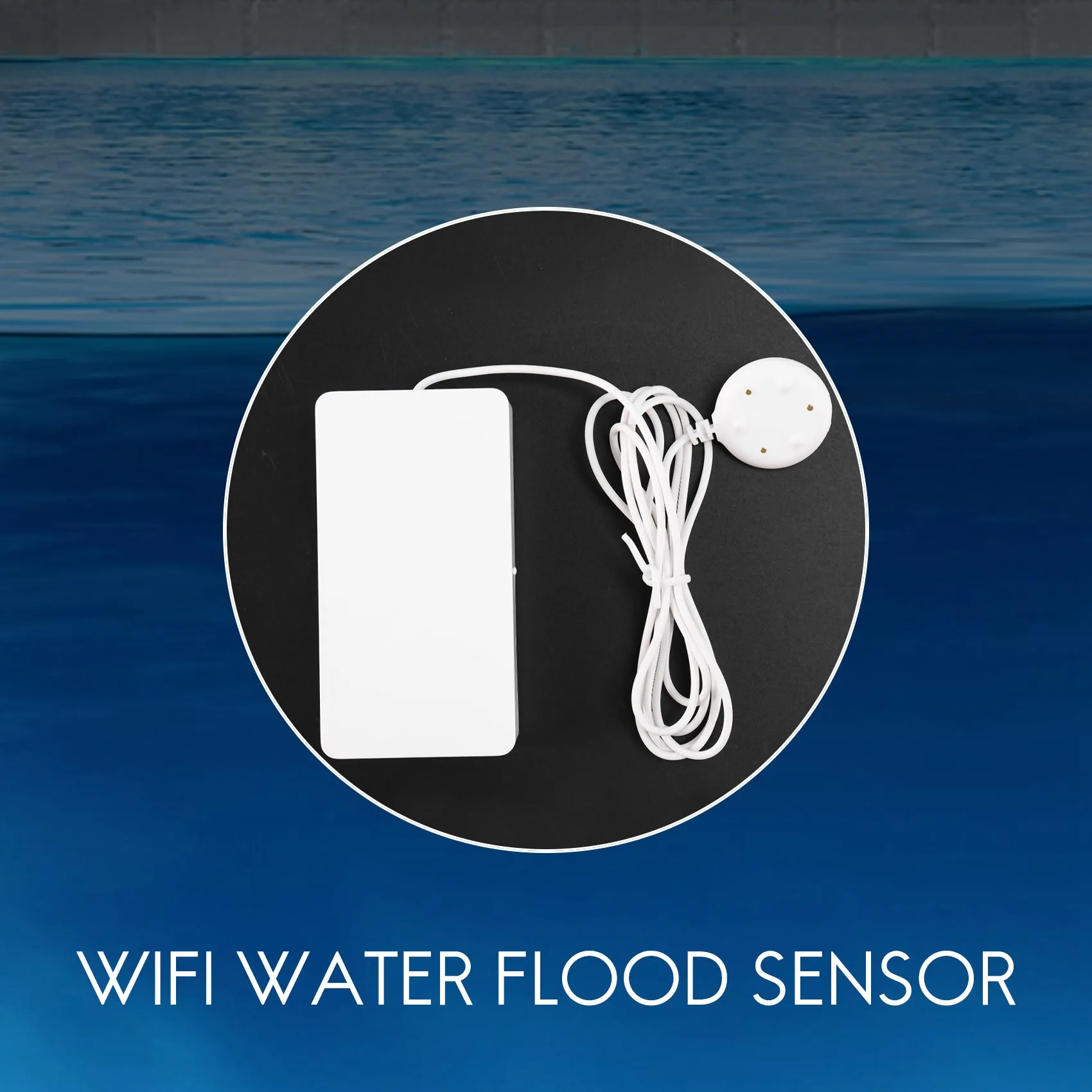 Tuya Smart WIFI Water Flood Sensor Water Leakage Detector Send Alert When Leak is Detected Work with Alexa Google Home