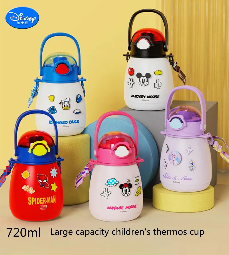 

720Ml Mickey Kids Thermos Mug Frozen Stainless Steel Vacuum Flasks for baby Children Large-capacity thermal insulation sport cup