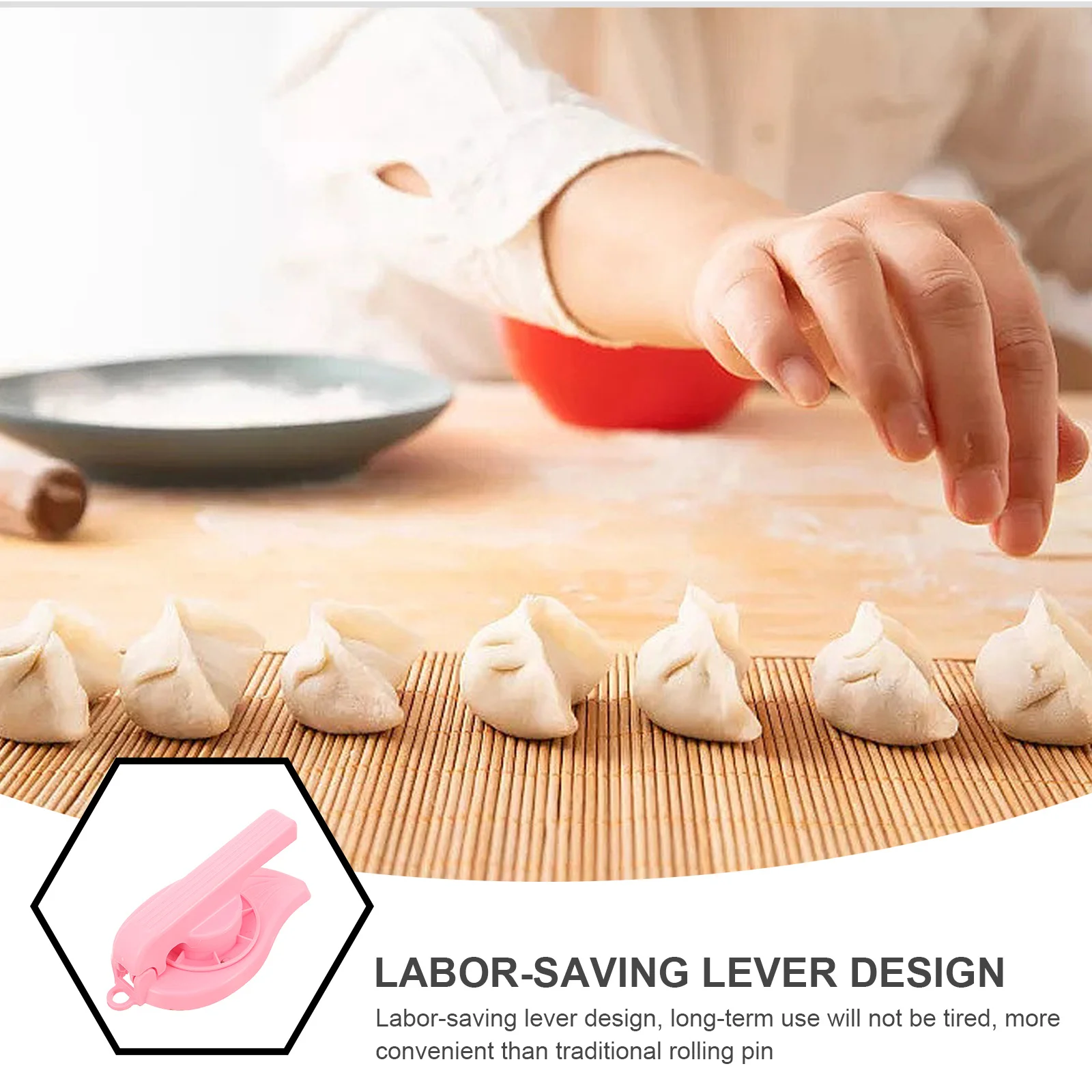 

Dumpling Wrapper Presser Manual Kitchen Gadgets Dough Presser Tool Home Restaurant Use Labor-Saving Plastic Molding Press