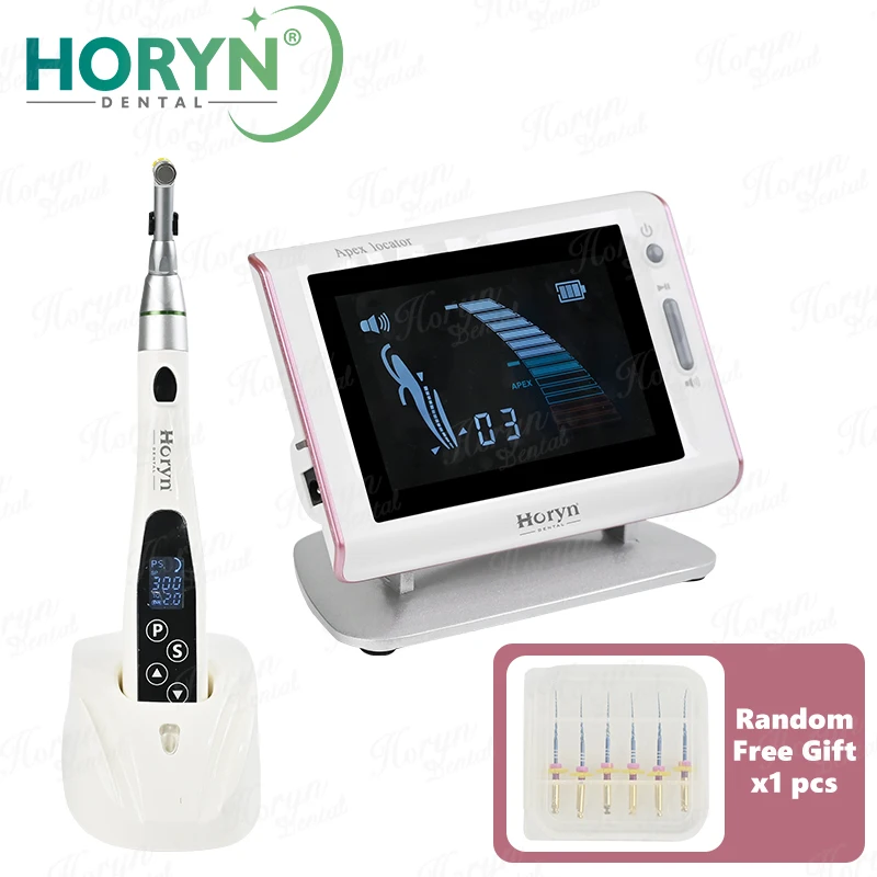 

Dental Wireless Endodontic Instrument Root Canal Apex Locator Endo Motor with LED 16:1 Contra Angle 6 Programms Whole Set