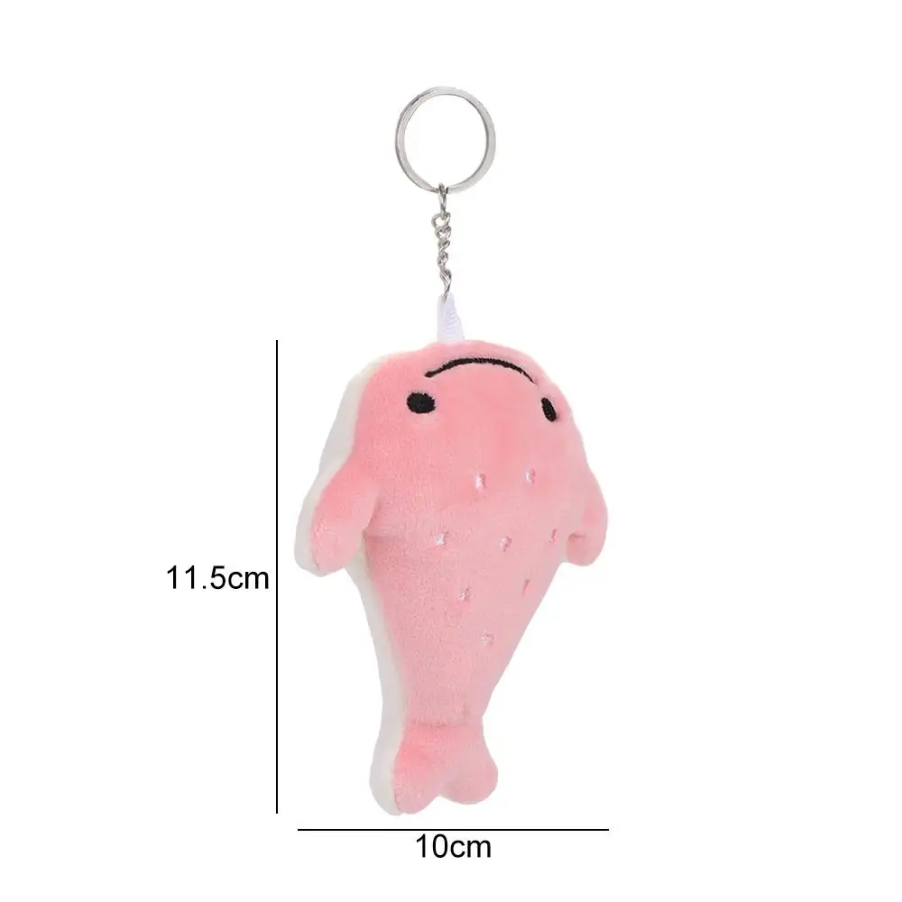 Porte-clés baleine en peluche de dessin animé pour enfants, joli animal, moelleux, beurre, ins, doux, peluche, pendentif, jouets