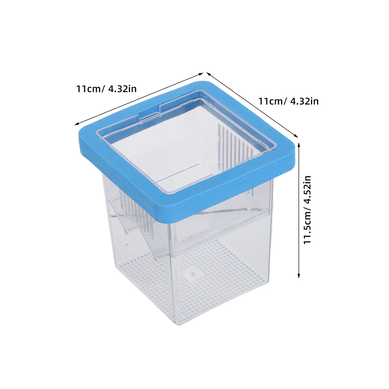 Floating Fish Isolation Box Transparent Acrylic Breeding Container Aquarium Hatchery Box Suction Cup Divider Fish Fry Protection