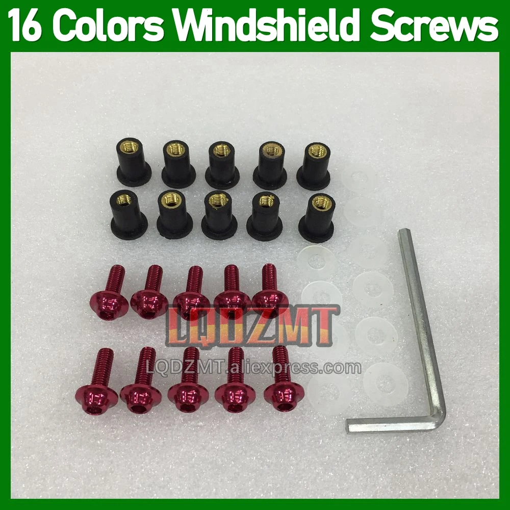 31pcs Moto Body Windshield Bolts For YAMAHA TZR-250 3XV TZR250 TZR 250 1992 1993 1994 1995 1996 1997 Windscreen Nuts Screws