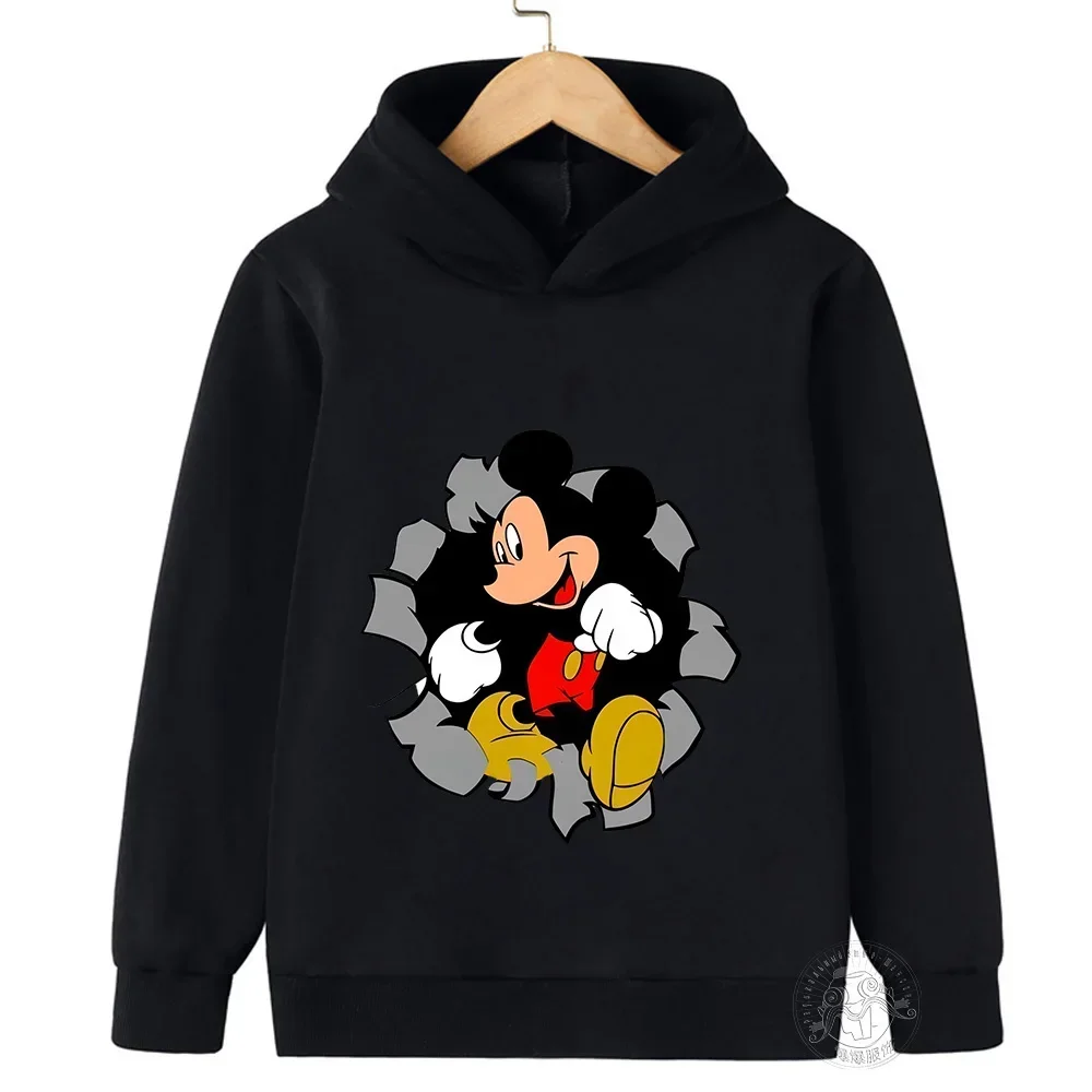 

Лидер продаж 2024, детская толстовка с принтом Disney Mickey Harajuku, осенняя уличная модная толстовка для мальчиков, спортивный пуловер на открытом воздухе