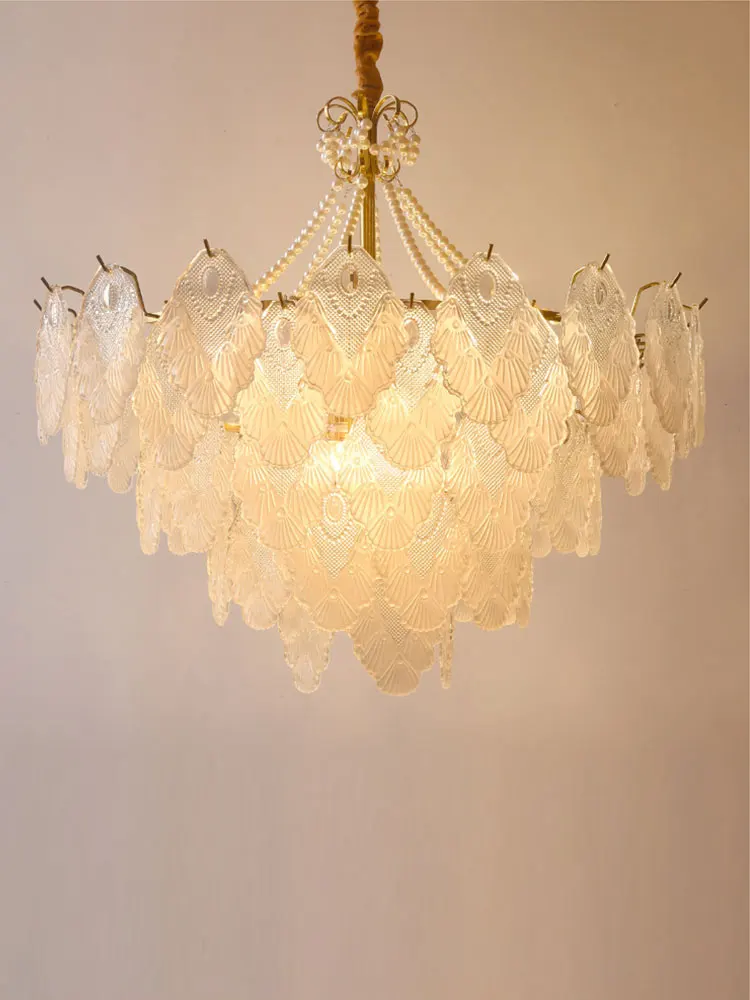 

Artistic Modern Glass LED Pendant Chandelier Hanging Light for Living Room Dining Room Home Decoration Indoor Lighting