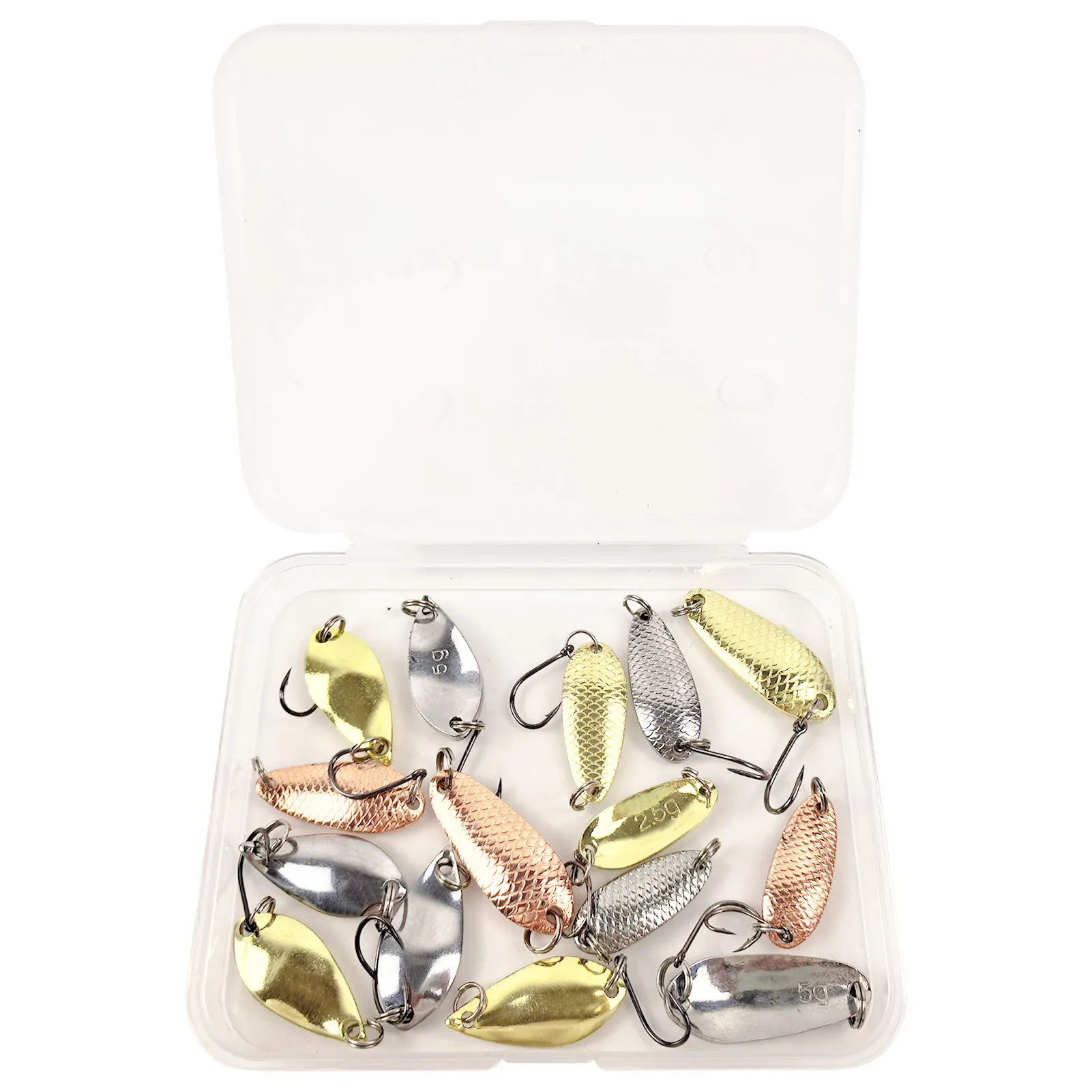 طُعم ملعقة صيد سمك السلمون المرقط المجاني، 2.5 جرام 3.5 جرام 5 جرام طعوم معدنية مختلطة خطاف واحد، ملعقة صب طعوم صلبة لجثم الجهير