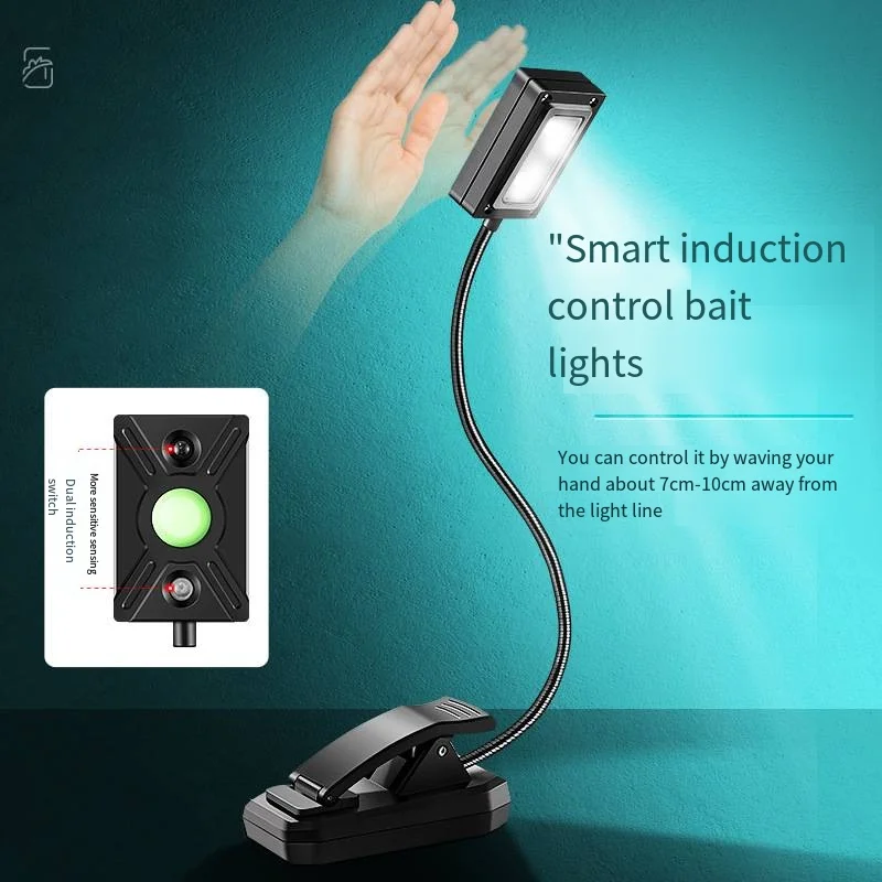 Intelligent Night Fishing Light,Fishing Charging Induction Control Bait Light,Waving Induction Dual Light Source Bait Light