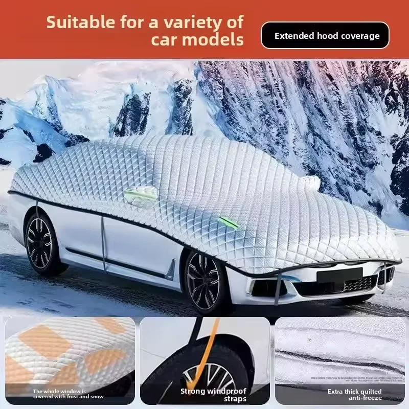 For Volkswagen VW Jetta  Golf MK4 MK5 MK6 MK7 GTI R Tiguan Magnetic Car Windshield Sunshades Thick Snow Shield Cover Protection - view 5