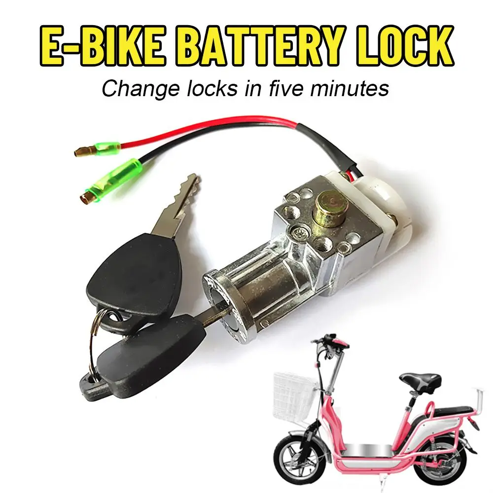 Accessories Scooter Motorcycle High Performance With 2 Keys Electric Bicycle Charger E-Bike Battery Lock Power Switch