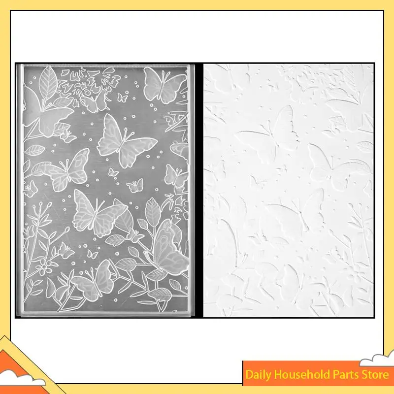 مجلد النقش ثلاثي الأبعاد، قالب النقش على شكل فراشة أوراق الزهور المزخرفة، لصنع البطاقات والحرف الورقية لسجل القصاصات!