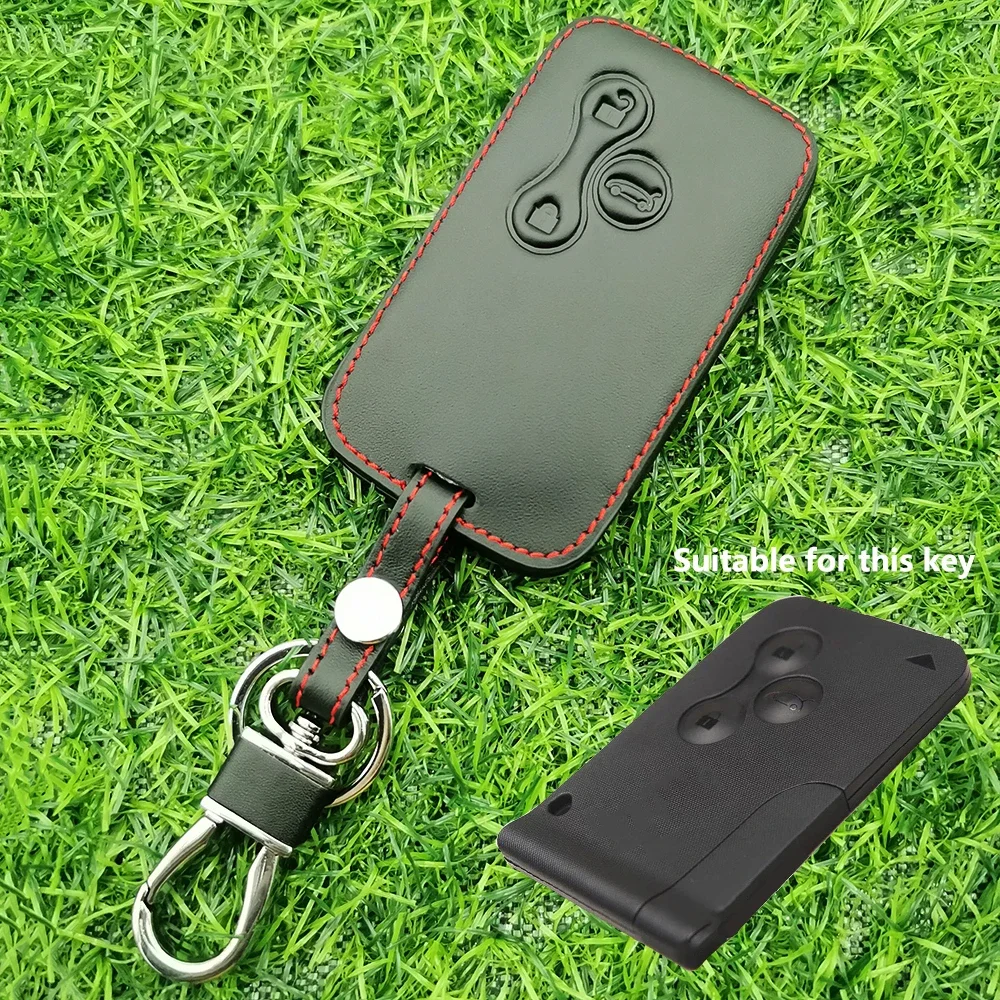 2024 Leather Remote Car Key Case Cover Shell Keyring for Renault Clio Logan Megane 2 3 Scenic Koleos 2 Region Keychain Holder