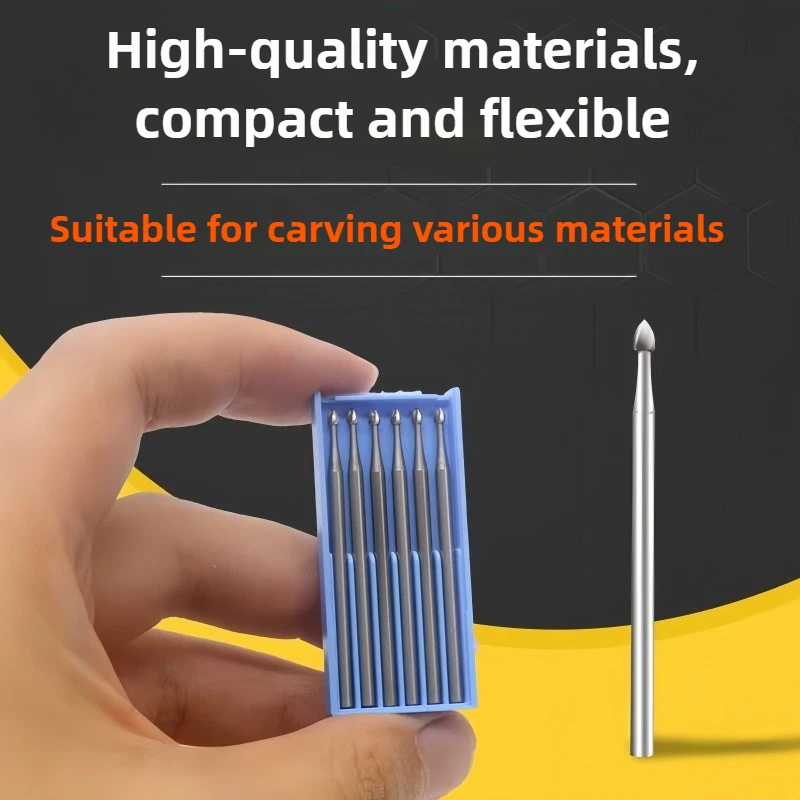 2.35 Shank Blue Box Peach Grinding Needle-Professional Tool for Jewelry DIY/Handicraft &Nut Carving/DIY Handmade