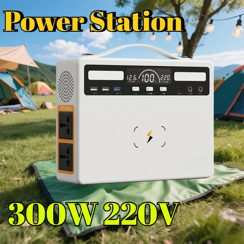 

220V 81000mAh Solar Generator 300W Portable Power Station USB DC Wireless Mobile External Spare Battery for Outdoor Camping RV