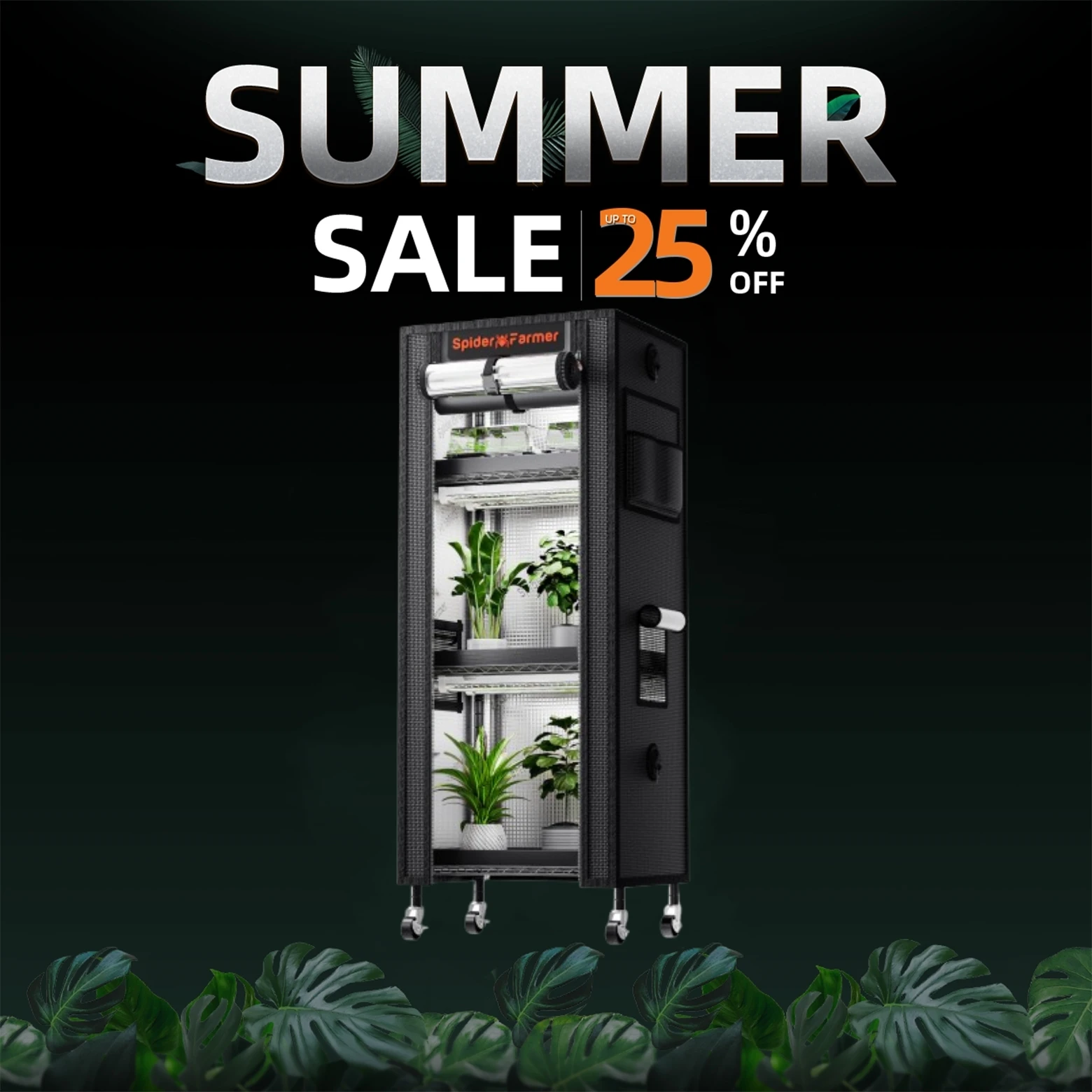 Spider Farmer 6PCS 9W LED Grow Light Bars with Plant Stand and 40x31x120cm Tent