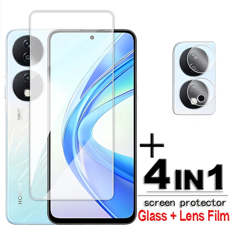 Para honra x7b 4g vidro para honra x7b vidro temperado 6.8 polegada cola completa transparente hd protetor de tela para honra x7b lente filme