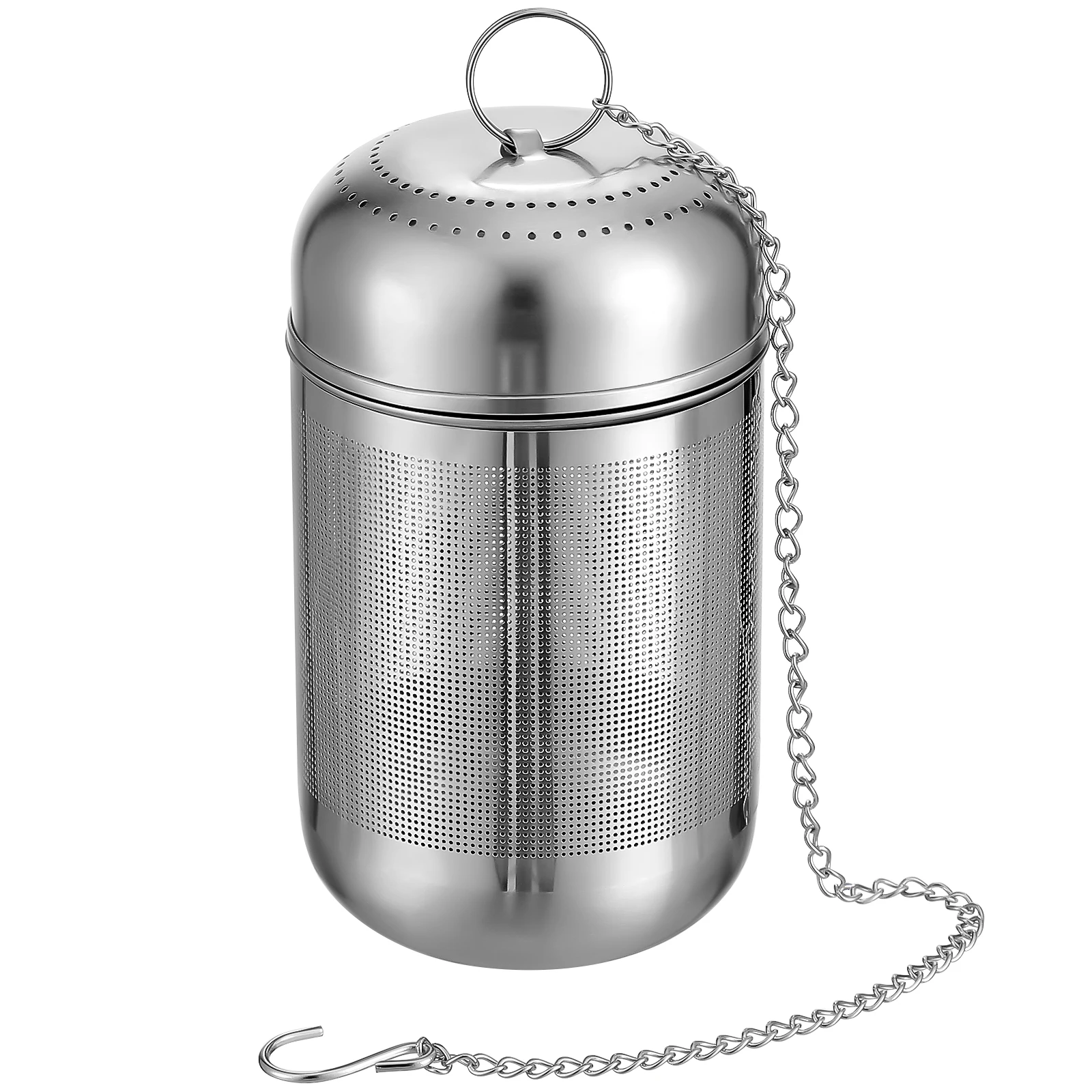 

Tea Ball Strainer Cooked Meat Seasoning Box Filter Balls for Loose Mesh Silver Spice Stainless Steel Drainer