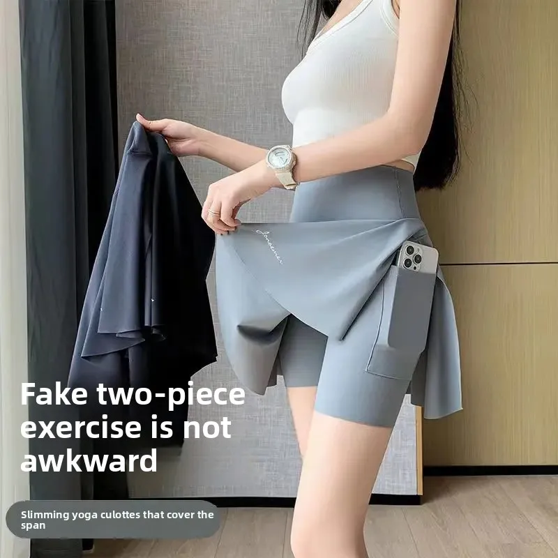 Gonna da tennis fitness Gonna corta da donna Abbigliamento sportivo da corsa ad asciugatura rapida Estate Nuovo stile Gonna a mezza lunghezza di origine cinese