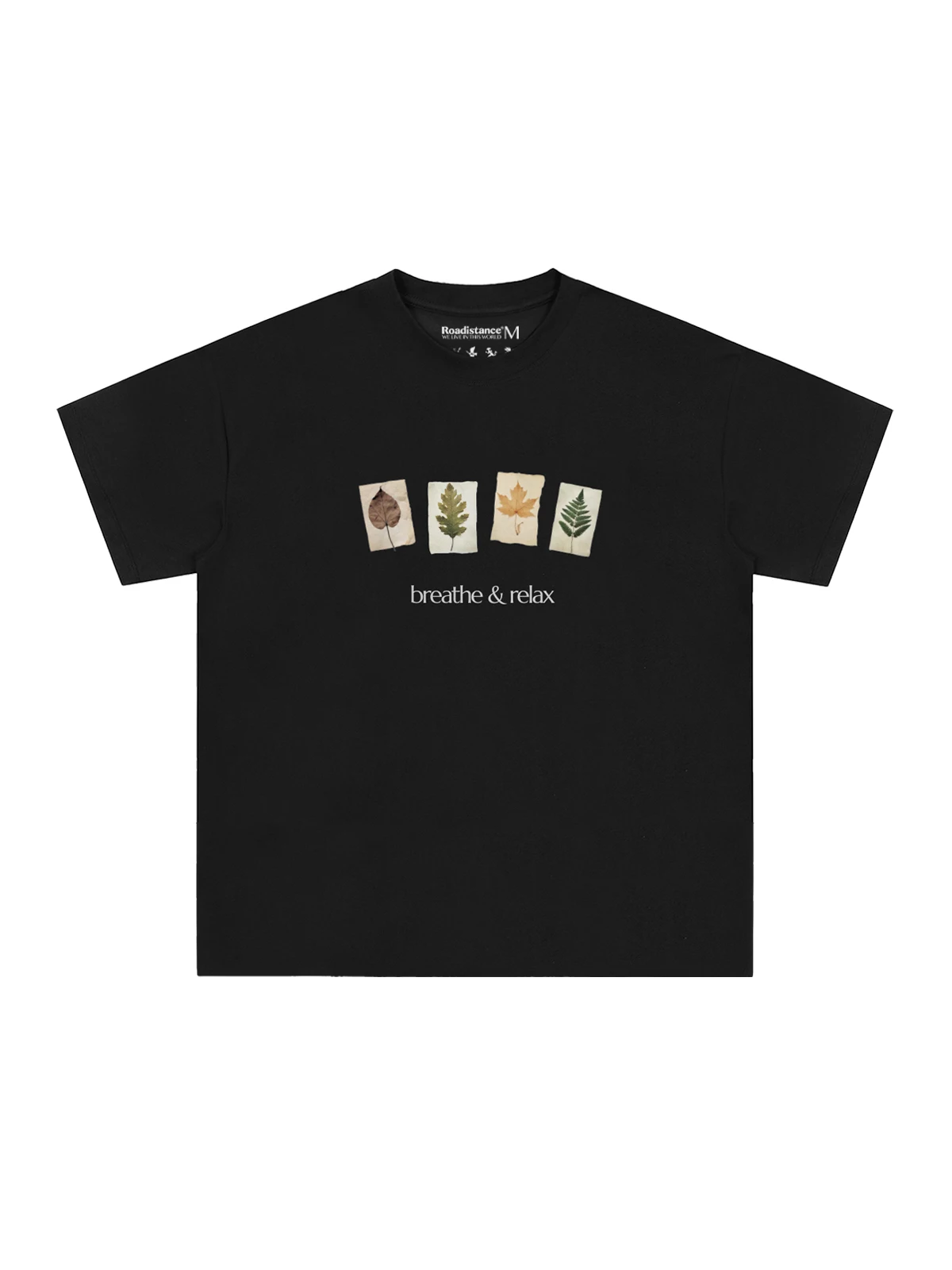 

Мотоциклетный дыхательный релаксационный принт с растительным принтом, модный летний новый стиль с короткими рукавами 2025, новинка для мужчин и женщин, чистый хлопок